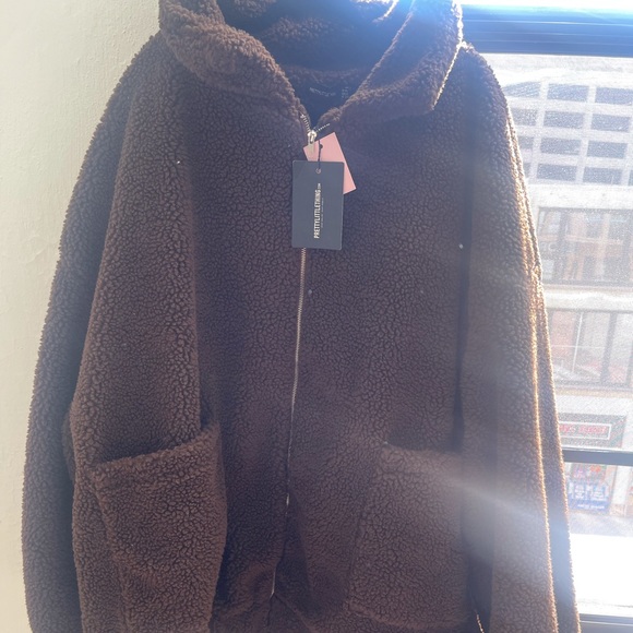 Pretty Little Think Brown plus size coat - Picture 2 of 4